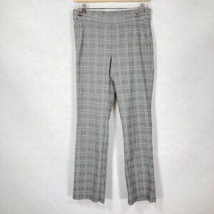 89th & Madison Cropped Black and White Checkered Pull On Ankle Dress Pants Med